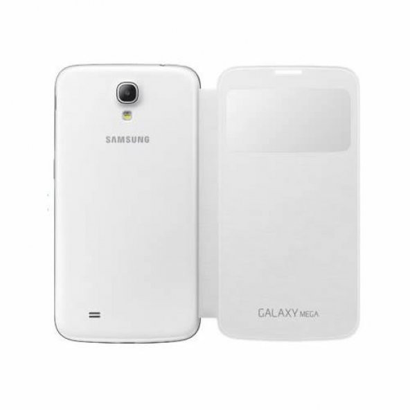 Samsung i9200 Galaxy Mega Orjinal S View Cover Kılıf - Beyaz EF-CI920BWEGWW (Outlet) - Resim 2