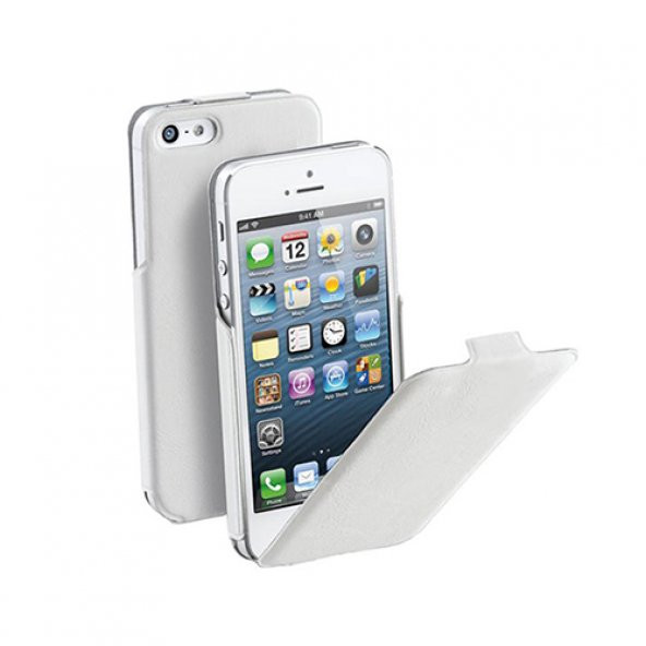 Cellular Line iPhone SE/5S/5 Flap Flat Kapaklı Kılıf Beyaz- FLAPSLIMIPHONE5W (Outlet)
