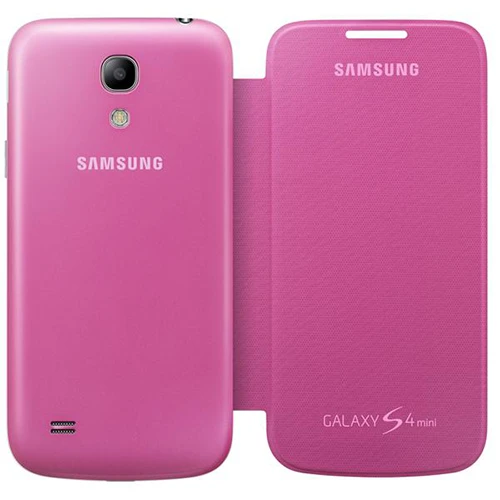 Samsung i9190 Galaxy S4 Mini Orjinal Flip Cover Kılıf - Pembe (Outlet) ürün görseli 1