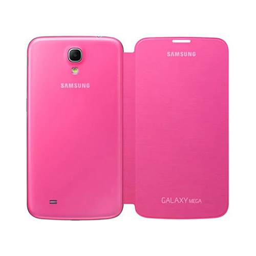 Samsung i9200 Galaxy Mega Flip Cover Orjinal Kılıf - Pembe (Outlet) - Resim 3