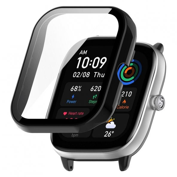 Amazfit GTS 4 Mini Akıllı Saat Uyumlu Watch Gard Önü Kapalı Ekran Koruyucu