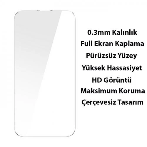Baseus iPhone 14 Pro Max Kamera Korumalı Magsafe Kılıf ve Ful Kaplama Kırılmaz Ekran Koruyucu - 4