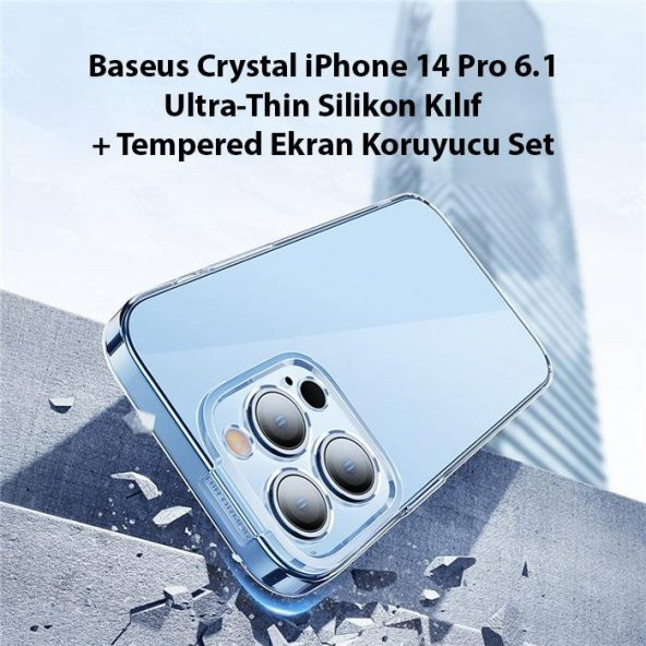 Baseus 14 Pro 6.1 0.3MM Silikon Kılıf ve Full Kaplama Kırılmaz Ekran Koruyucu, Aleofobik Nano Kılıf - 2