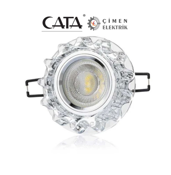 5 ADET CATA CT 6595 Kristal Cam Led Spot Kasası