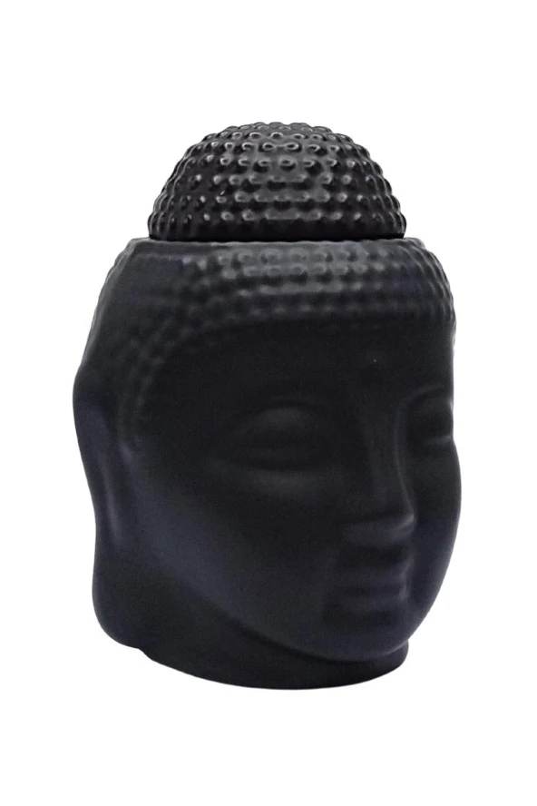 Seramik Buda Buhurdanlık Siyah Mat 13cm - 8