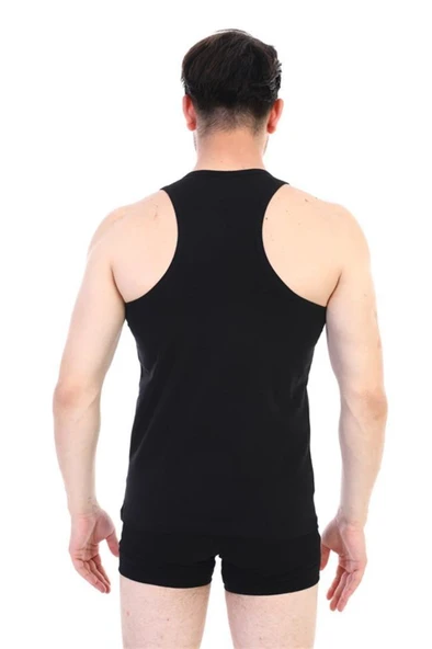 Çift Kaplan Erkek Ribana Sporcu Atlet Siyah 915 - 3