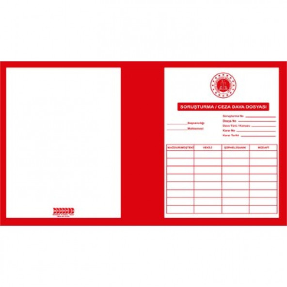 İmalat Avukat Soruşturma Ceza Dava Icra Dosyası Kırmızı 1. Kalite 25 Adetlik Paket - 2