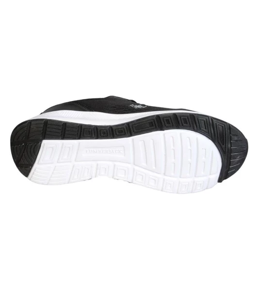 LUMBERJACK Erkek Siyah Gri Fileli Kalın Taban Yürüyüş Koşu Ayakkabısı - Resim 9