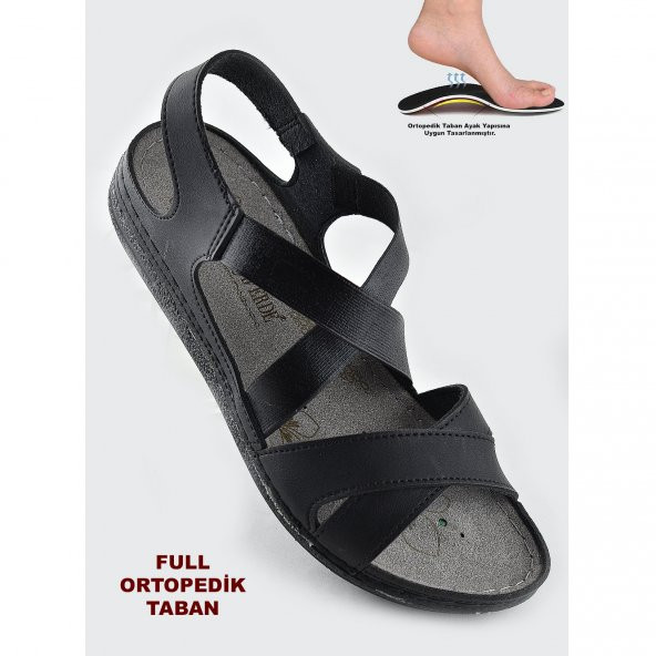 Carlaverde 140741 Anatomik TAM Ortopedik Kadın Sandalet Ayakkabı Yeni Sezon