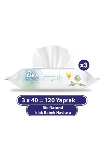 Sleepy Bio Natural Islak Havlu 12 x 40 (480 Yaprak)