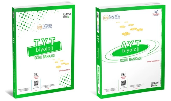 Üçdörtbeş 2024 Tyt Ayt Biyoloji Soru Bankası Seti