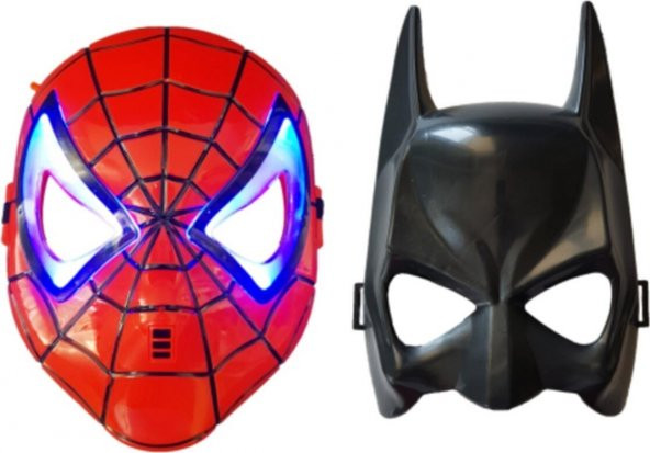 Örümcek Adam Spiderman Işıklı Maske ve Batman Maske