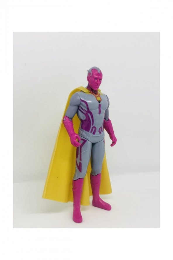 Orta Boy 17 cm Işıklı Hareketli Avengers Yenilmezler Oyuncak Vision Karakter Figür - 2