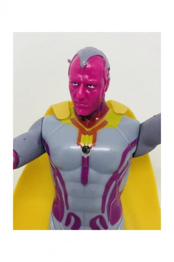 Orta Boy 17 cm Işıklı Hareketli Avengers Yenilmezler Oyuncak Vision Karakter Figür - 5