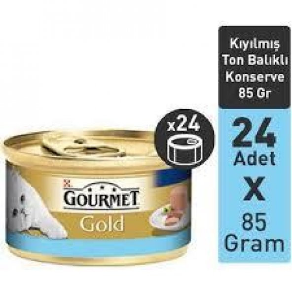 Gourmet Gold Kıyılmış Ton Balıklı Kedi Konservesi 85 Gr x 24 adet