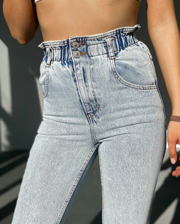 Kadın Mom Kot pantolon 009924 - 3