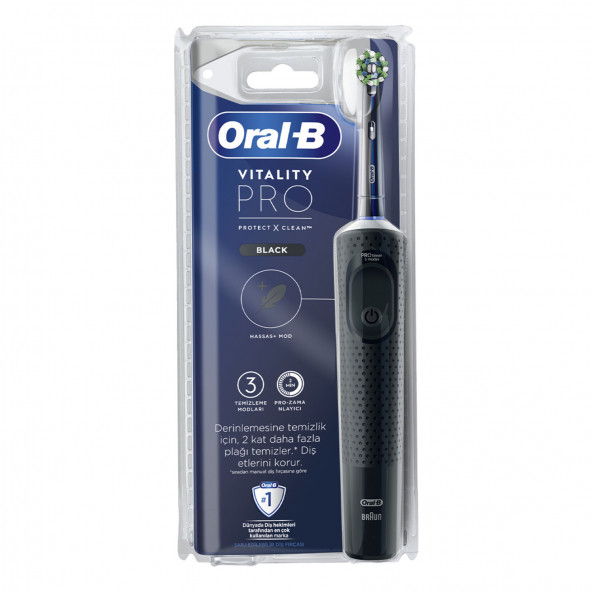 Oral-B Vitality Pro Şarjlı Diş Fırçası Siyah Protect X Clean
