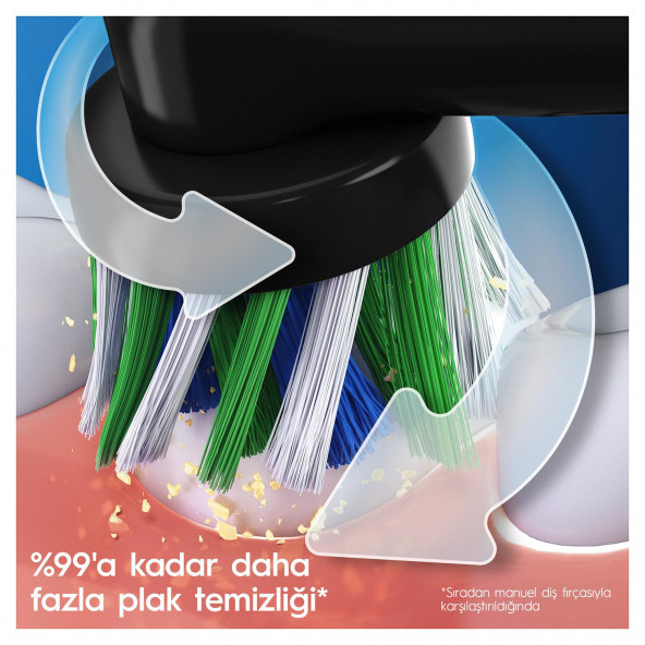 Oral-B Vitality Pro Şarjlı Diş Fırçası Siyah Protect X Clean - 3