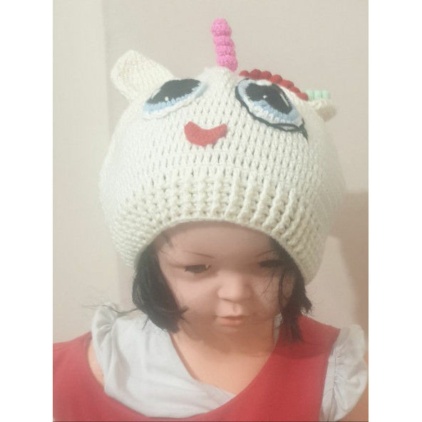 Kız Bebek 6 Yaş  Atkı Bere Takımı - Resim 4