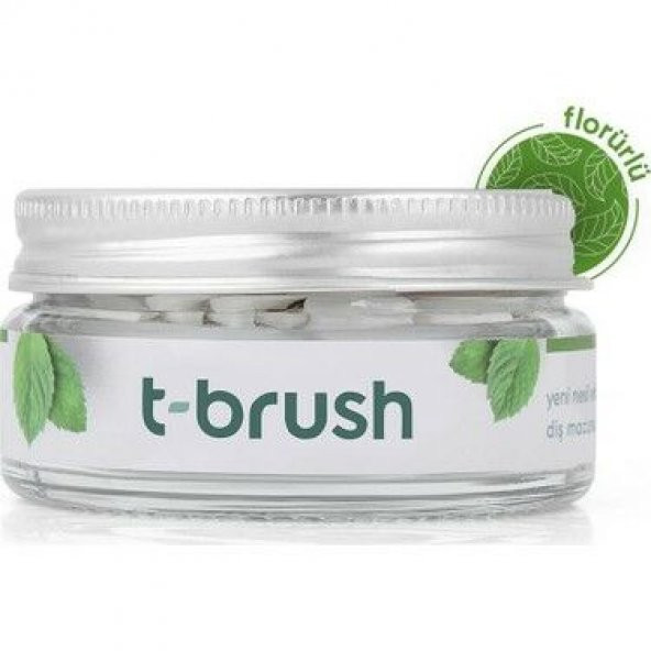 T-Brush Efervesan Diş Macunu Tableti 90 Adet Florürlü Nane Aromalı