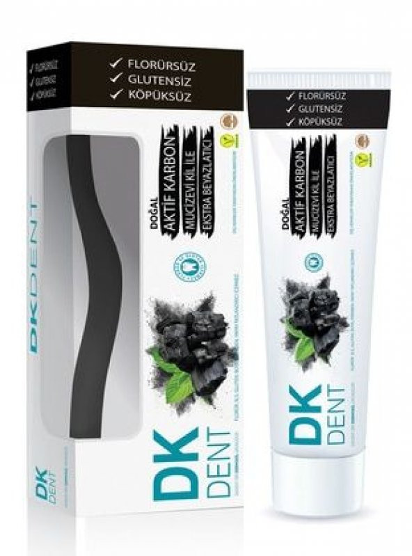 Dk Dent Diş Macunu + Fırçalı Display - Aktif Karbon 75 ml 4'lü + Klasik 75 ml 4'lü