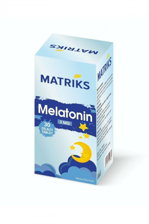 Matriks Melatonin 3 mg 30 Dil Altı Tableti