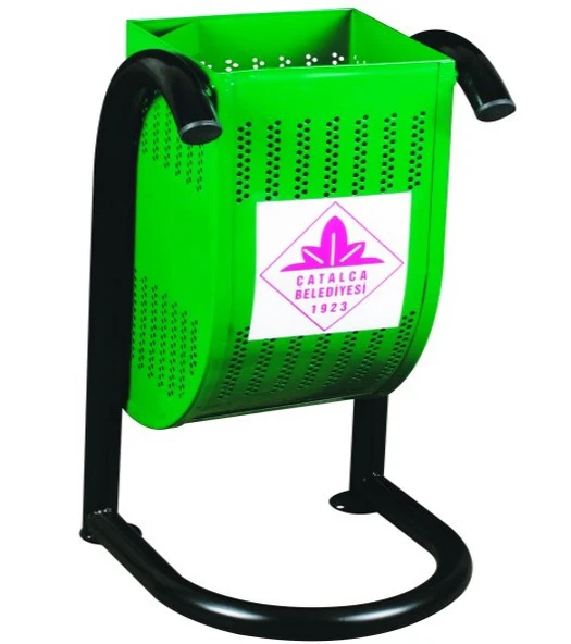 Dirsekli Borulu Çöp Kutusu