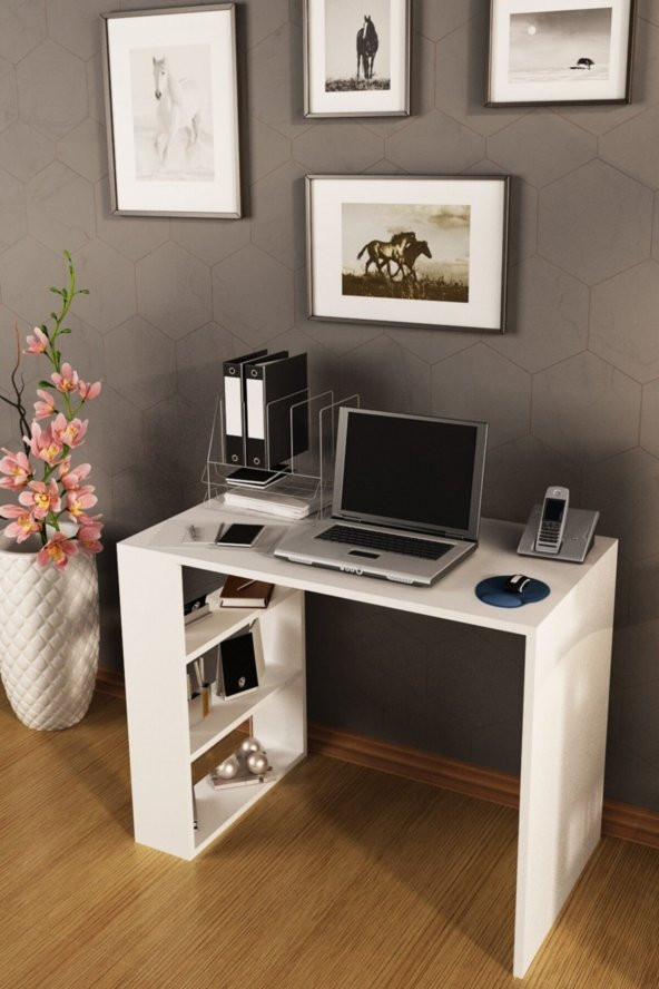 DEKORFİM Fimstore Beyaz Çalışma Masası - 3