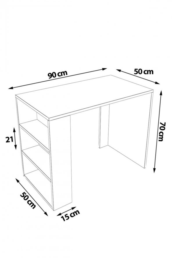 DEKORFİM Fimstore Beyaz Çalışma Masası - 4