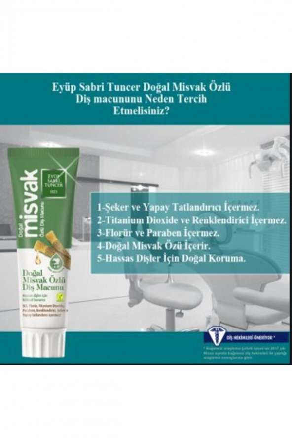 Misvak+Karanfil+Propolis Diş Macunu 75ml 3 Adet - 5