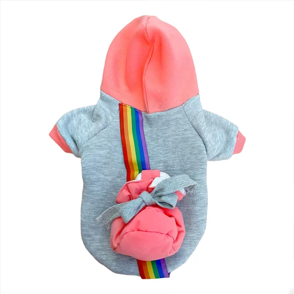 MyPocket Sweatshirt Duo Kapşonlu Kedi Kıyafeti Kedi Sweatshirt - Resim 5