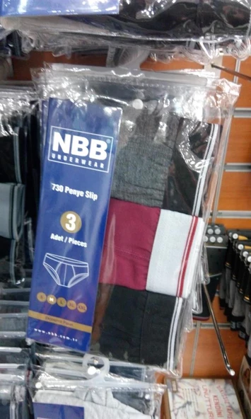 3 lü Paket Nbb Erkek Slip Külot Ekonomik Paket Erkek Külot 730 - 2