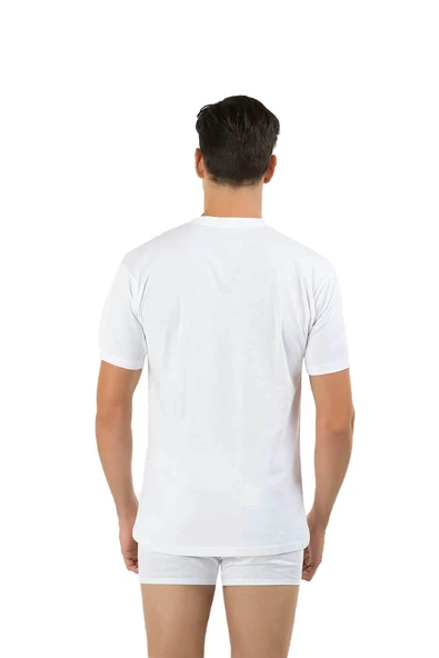 2 li Paket Kom Eduardo Erkek Kısa Kol Sıfır Yaka Atlet - Resim 3