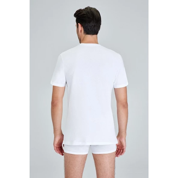 2 li Paket Kom Hulio Erkek Kısa Kollu Atlet - Resim 2