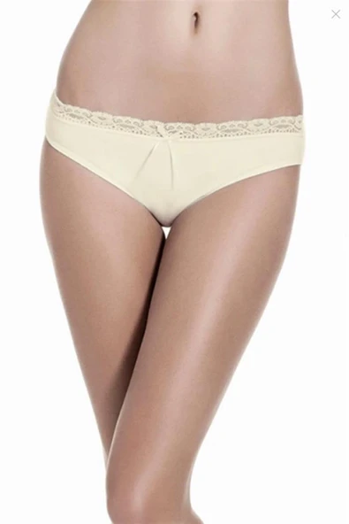 Çift Kaplan Bayan Dantelli Bikini Külot 609 - Resim 3