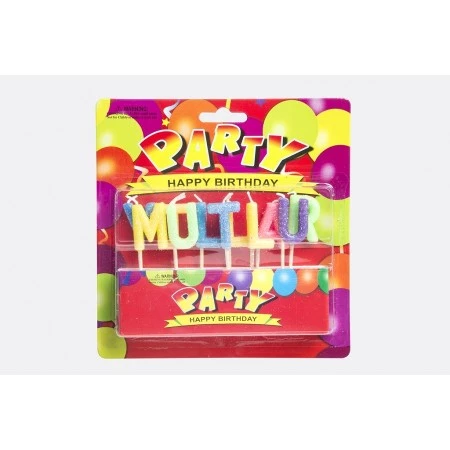 Mutlu Yıllar Yazı Mum Pasta Mumu - 1
