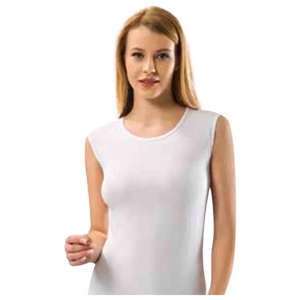 Kota Bayan Likralı Penye Sıfırkol Atlet 6006 - Resim 2