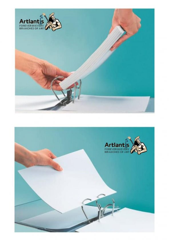 Büro Klasörü Sarı Geniş 2 Adet Plastik Geniş Sarı Klasör Halkalı Paslanmaz Çelik Klipsli 2 Adet - 3