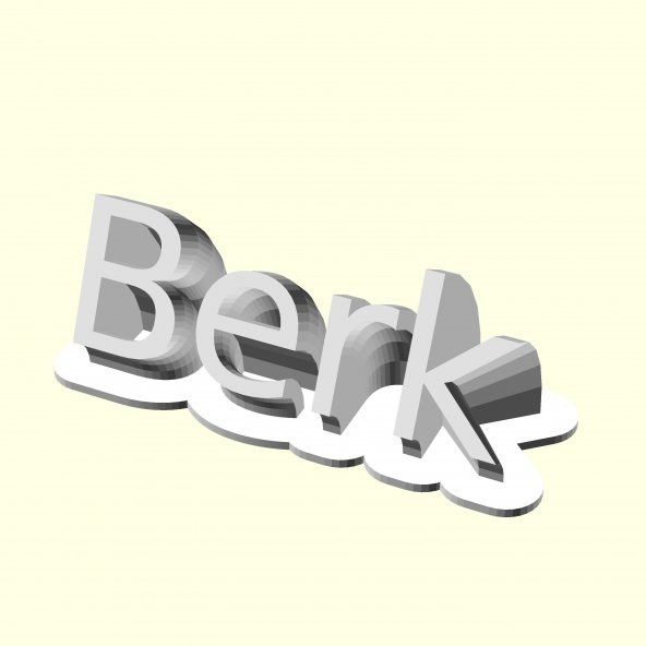 Berk Berk Kişiye İsime İsme Özel Üretim Masaüstü İsimlik Sevgiliye Eşe Hediyelik Masa Üstü İsimliği Sümen Ofis Hediyesi Dekoratif Organik Plastik