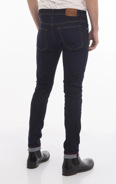 Erkek Slim Fit Boru Paça Rahat Likralı Kot Pantolon - 7