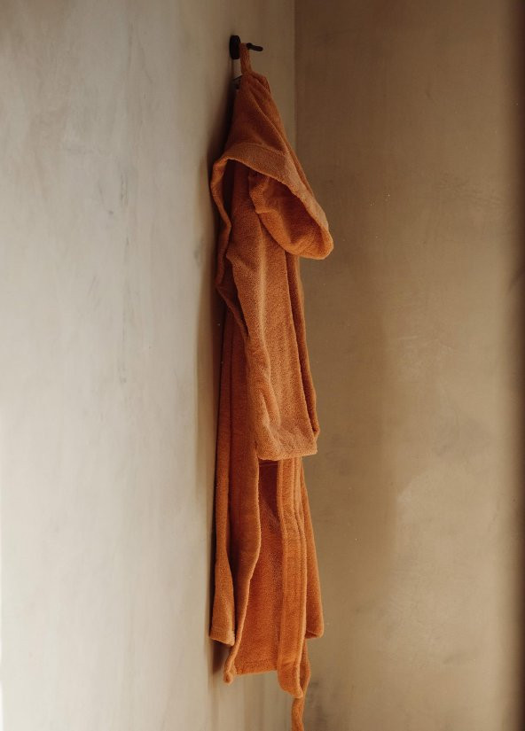 The Mia Fine Cotton TerraCotta Bornoz Small Medium - 2