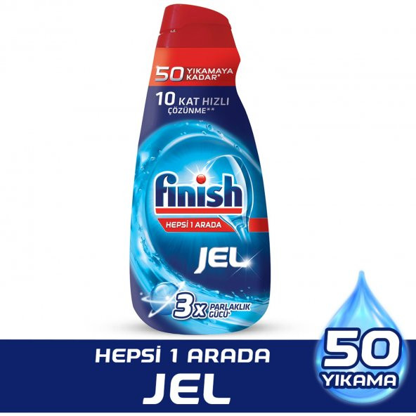 Finish Hepsi Bir Arada Bulaşık Jel Deterjanı 1000 ml