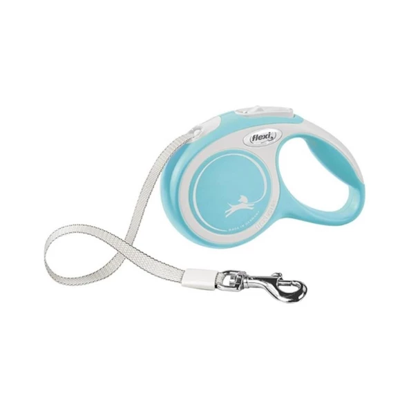 Flexi New Comfort Şerit M 5 Metre Açık Mavi  Otomatik Köpek Gezdirme Tasması ürün görseli