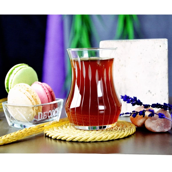 Decocia Afro 6 Kişilik 12 Parça Çay Seti 170cc Vega Desenli - Resim 5