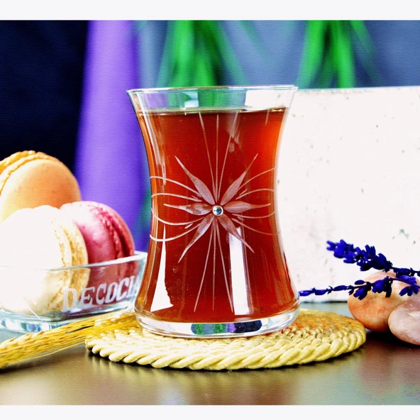 Decocia Nazen 6Lı Çay Bardağı 175cc Mira Desenli - 2