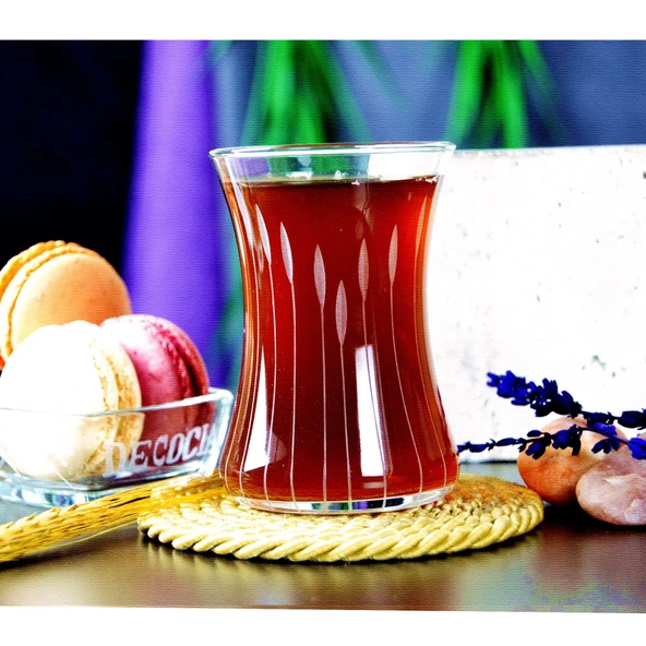 Decocia Nazen 6Lı Çay Bardağı 175cc Vega Desenli - 2