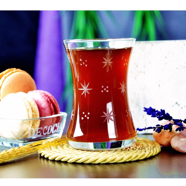 Decocia Nazen 6Lı Çay Bardağı 175cc Sema Desenli - 2