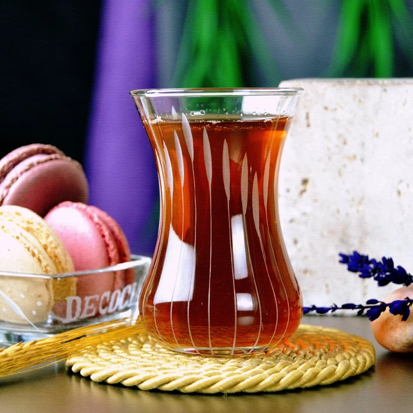 Decocia S03 6 Kişilik 12 Parça Çay Seti 135cc Vega Desenli - Resim 6