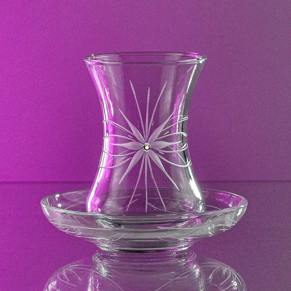 Decocia S03 12 Kişilik 24 Parça Çay Seti  135cc Mira Desenli - 4
