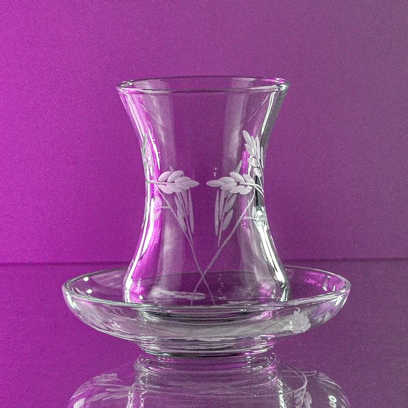 Decocia S03 6 Kişilik 12 Parça Çay Seti 135cc Sürgün Desenli - Resim 4